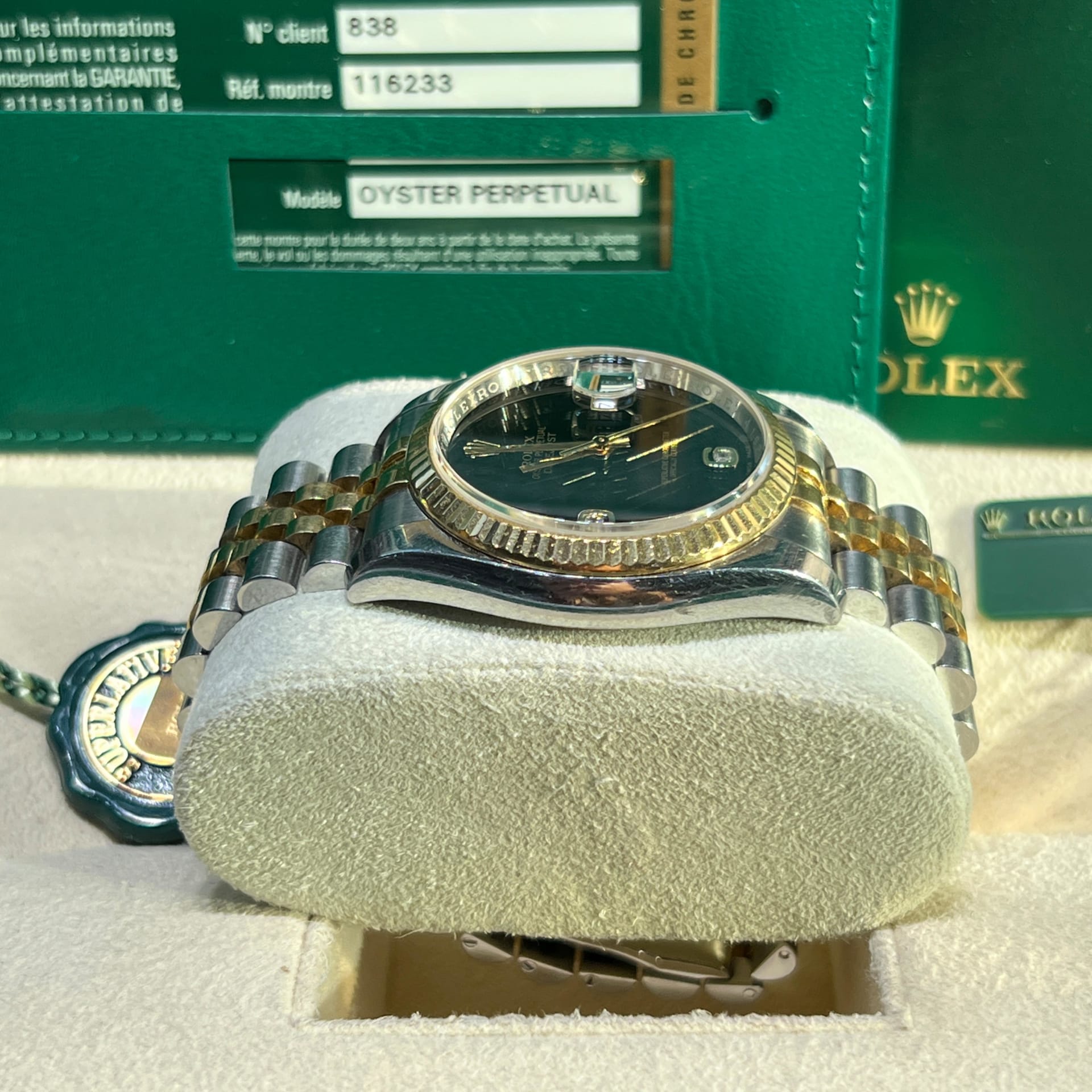 Rolex Datejust 36 Two-Tone Onyx Black Diamond-Set Jubilee