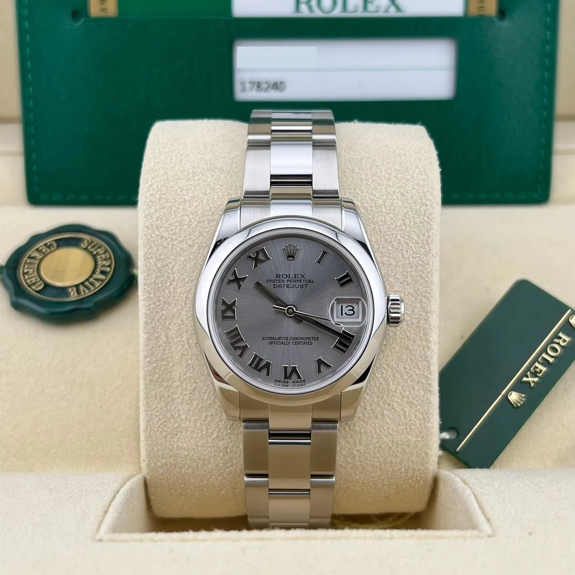 2015 Rolex Datejust 31 Steel / Smooth / SIlvered / Roman / Oyster 178240-0006 Listing Image 2