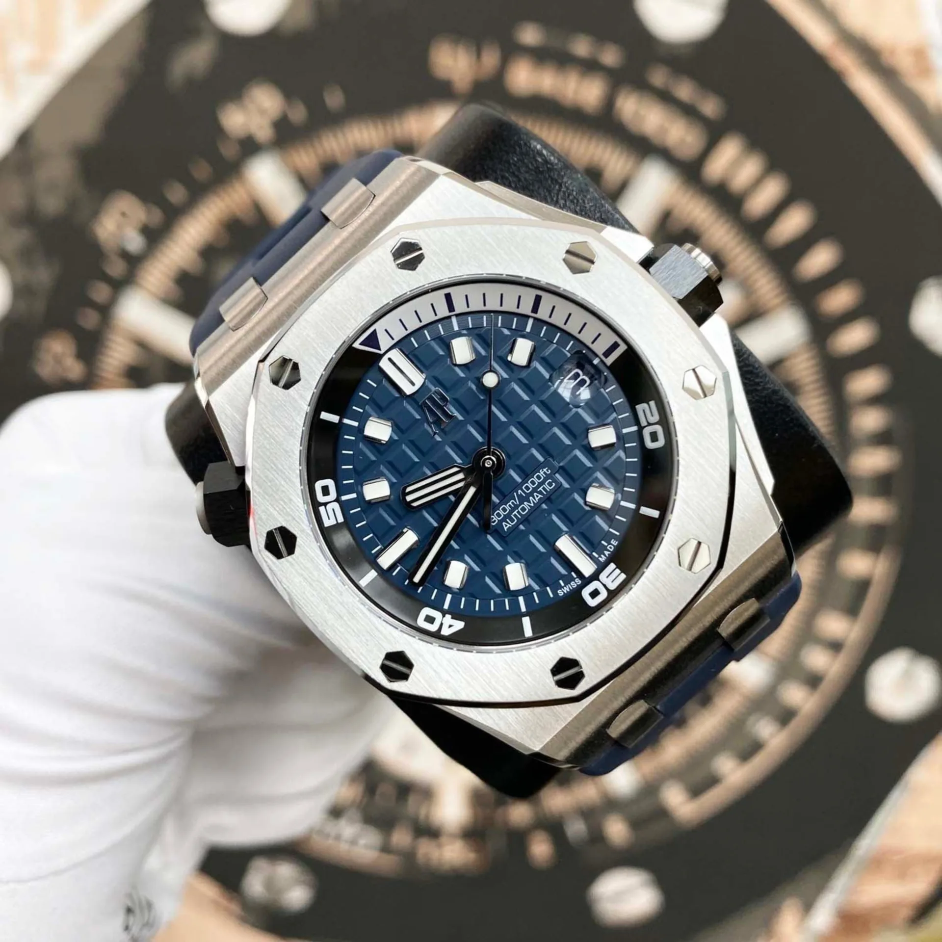 Audemars Piguet Royal Oak Offshore Diver 42 / Blue / Rubber 15720ST.OO.A027CA.01