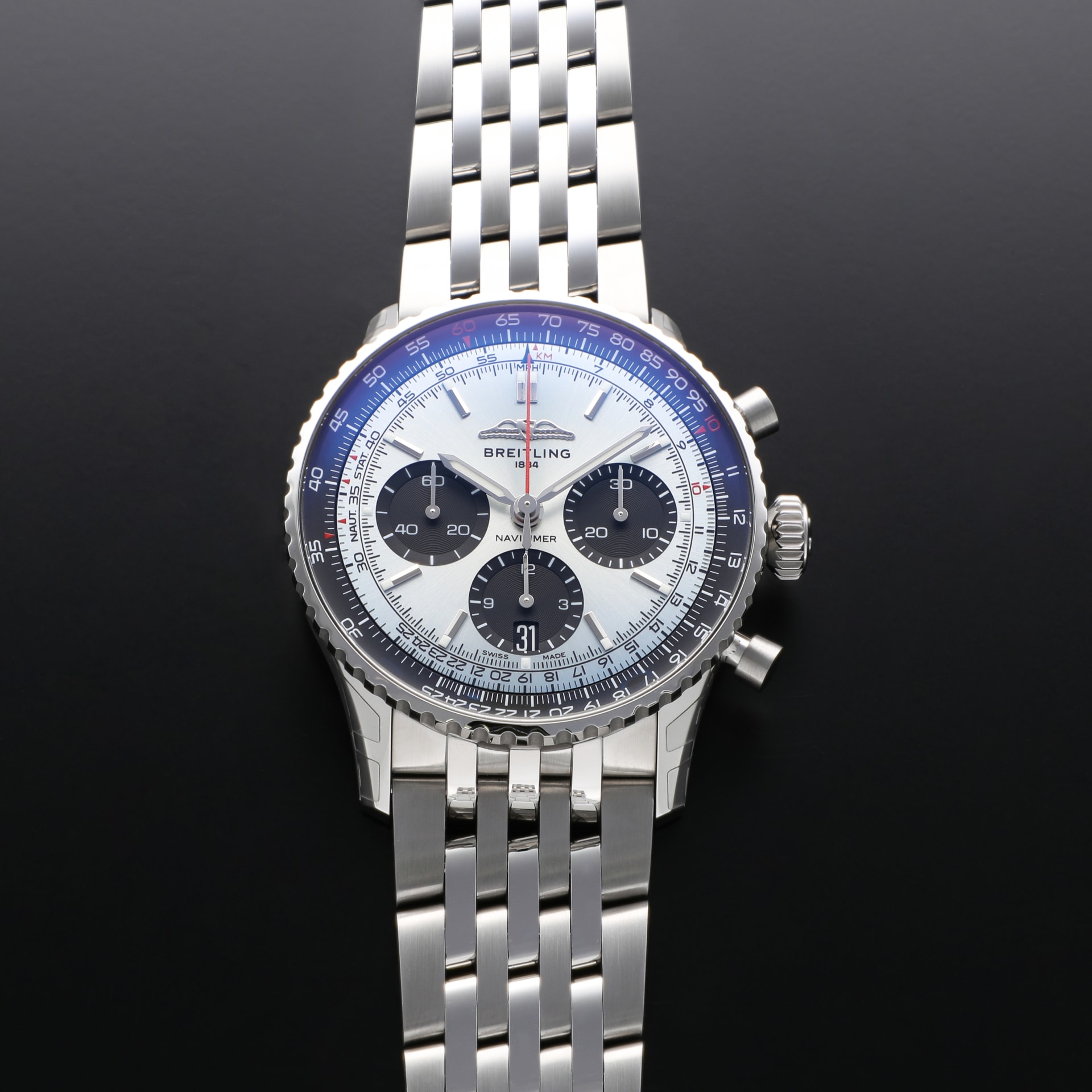 Auction: 2023 Breitling Navitimer B01 Chronograph Steel / Light Blue ...