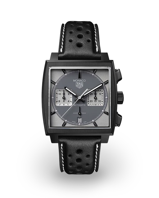 Tag Heuer Monaco Chronograph Night Driver Calibre Heuer 02 DLC-Coated Titanium / Gray / Strap - Limited to 600 Pieces CBL2181.FC6515  Model Image