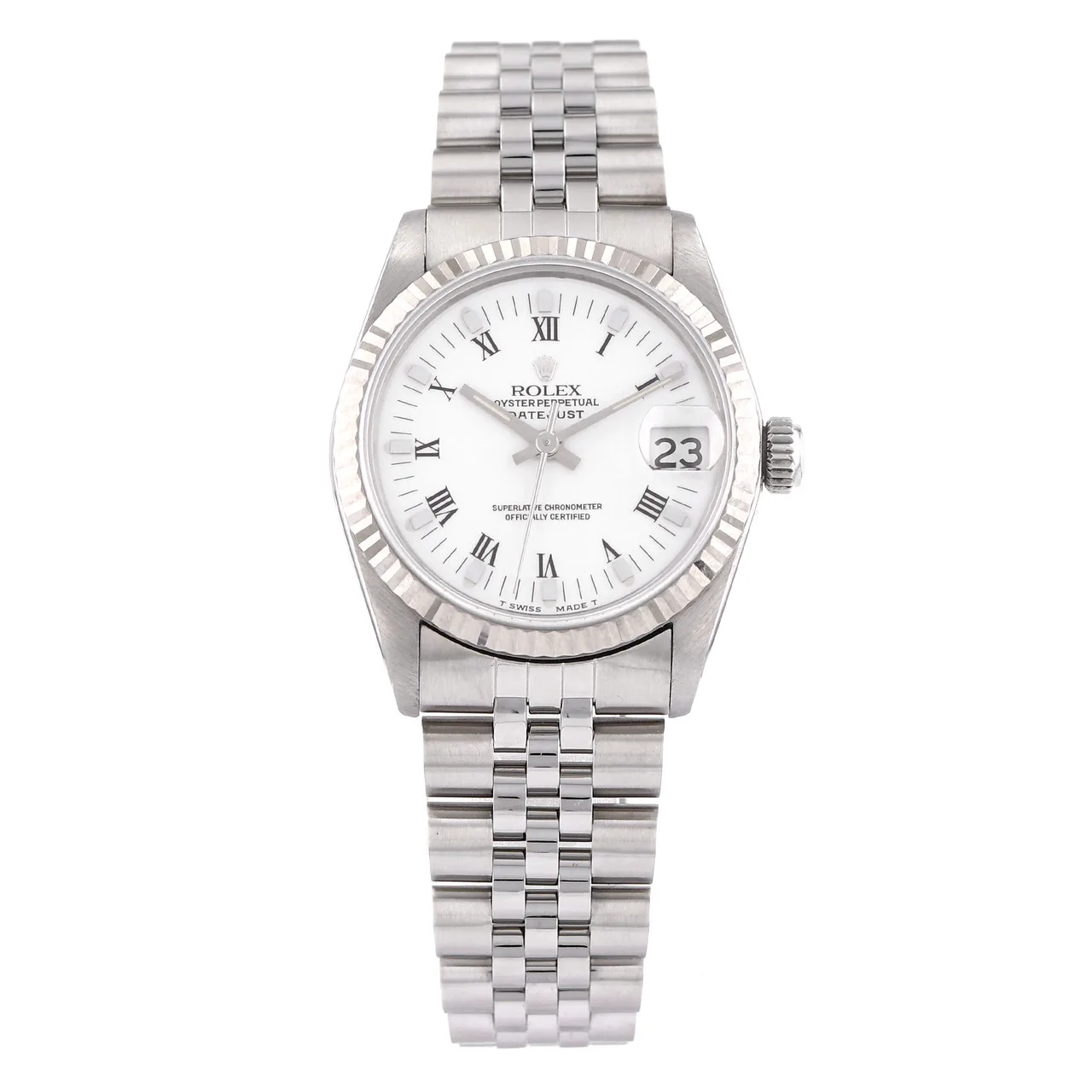 1987 Rolex Datejust 31 Steel / Fluted / White / Roman / Jubilee 68274 Listing Image 1