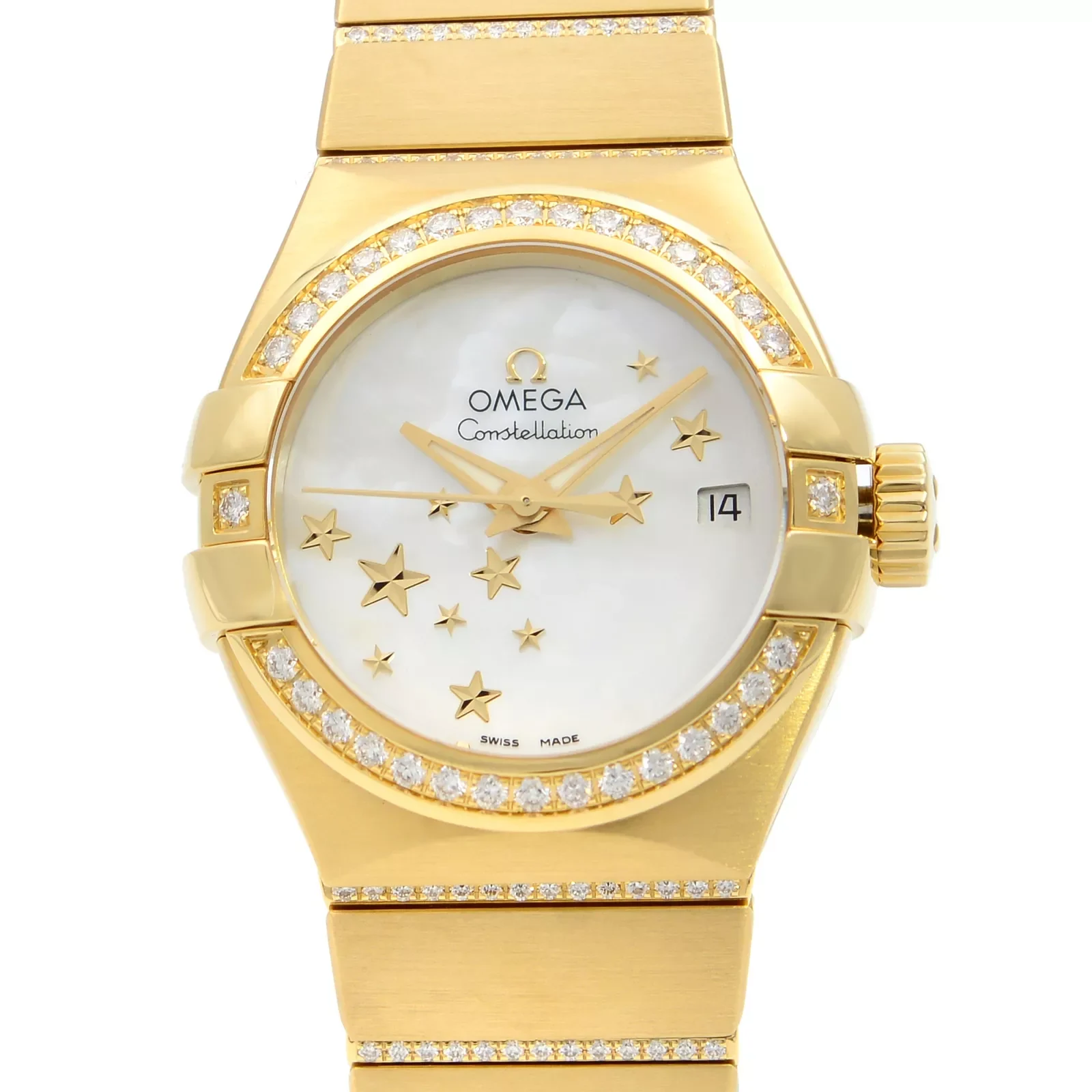 Omega Constellation Co-Axial Master Chronometer 27 Yellow Gold / Diamond-Set / MOP / Bracelet 123.55.27.20.05.002