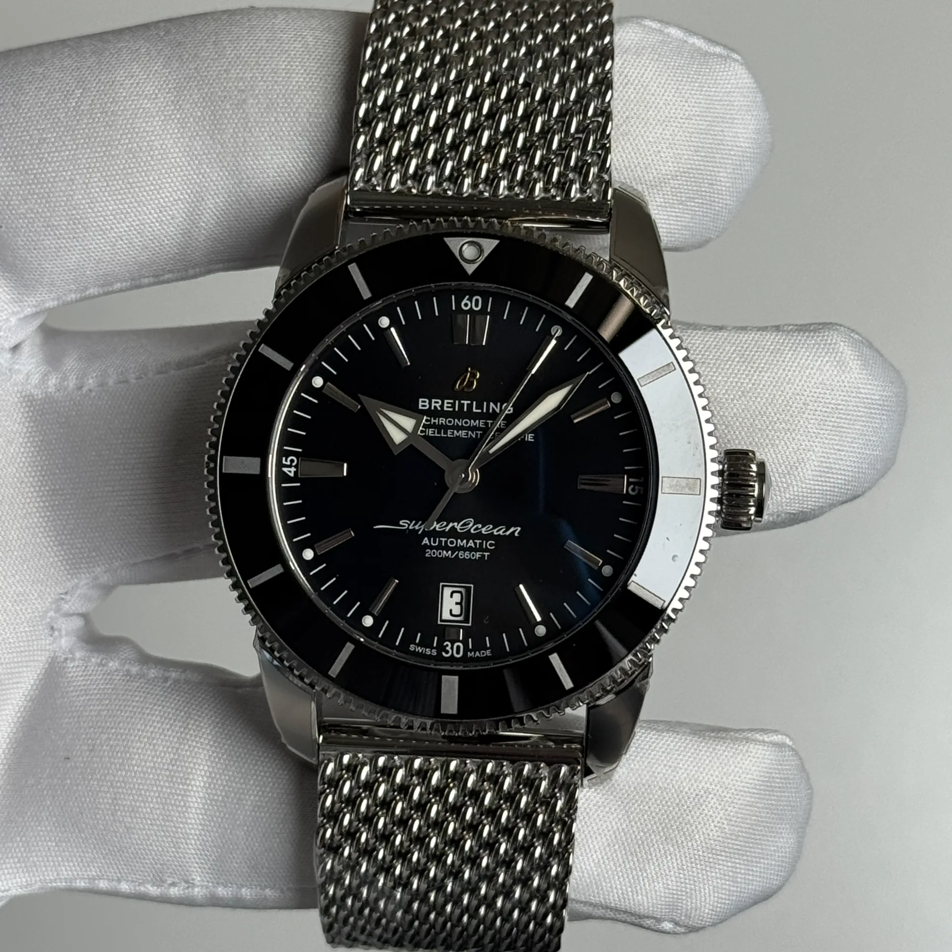 2025 Breitling Superocean Heritage II 46 Steel / Black / Black / Bracelet AB2020121B1A1