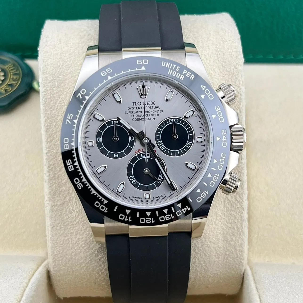 2021 Rolex Daytona White Gold / Ceramic / Silver / Oysterflex 116519LN-0024 Listing Image 1