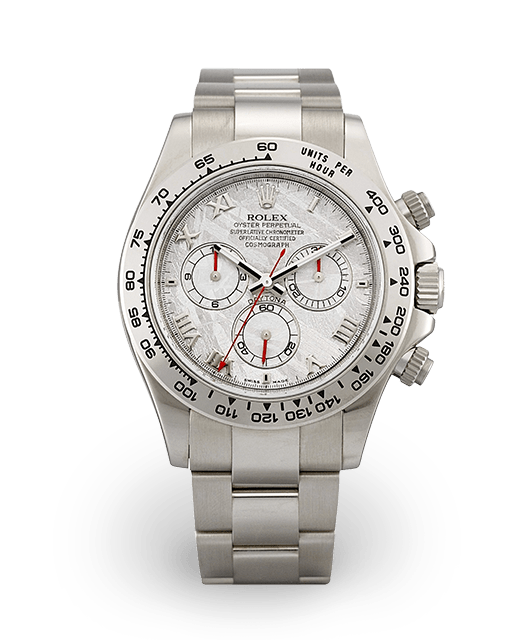 Rolex Daytona White Gold Meteorite Roman 116509 Watches Bezel