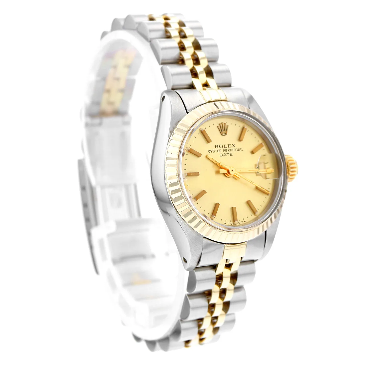 Rolex Datejust 26 Two-Tone / Fluted / Champagne / Jubilee  69173 Listing Image 3