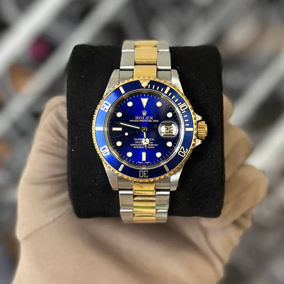 ROLEX SUBMARINER 16613 2コマ Mens Rolex Two-Tone Submariner Watch Black 16613 (SKU 16613BLACKMT) -