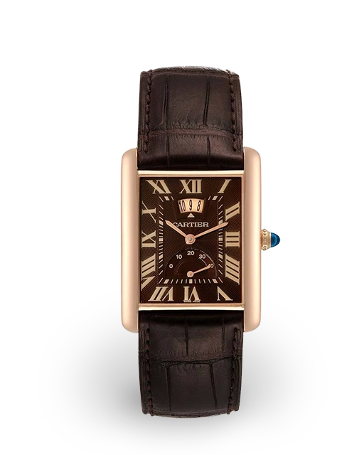 Cartier Tank Louis XL Rose Gold / Brown / Roman / Strap W1560002   Model Image