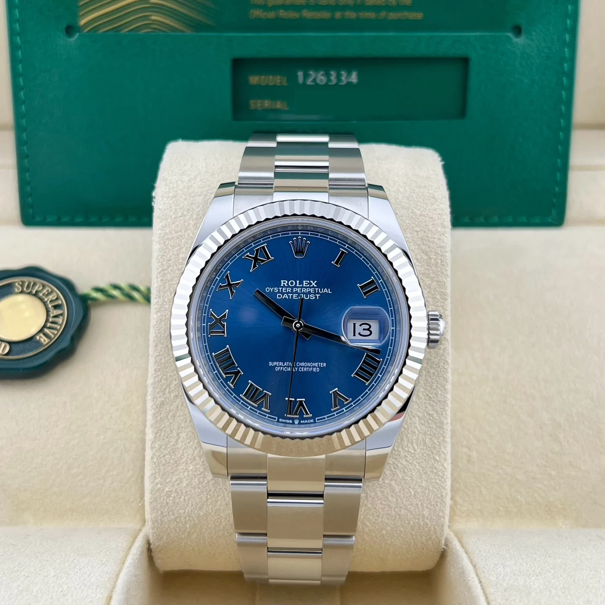 2024 Rolex Datejust 41 Fluted / Blue / Roman / Oyster 126334-0025 Listing Image 3