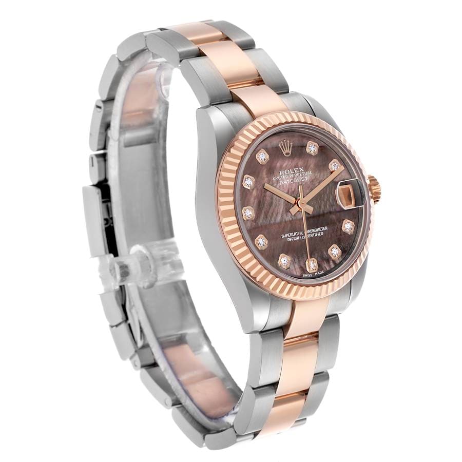 NAOSHIYA CUSTOM FACTORY「DELTA」　QTR Rolex Datejust 31 Two-Tone / Fluted / Tahitian MOP / Diamond-Set