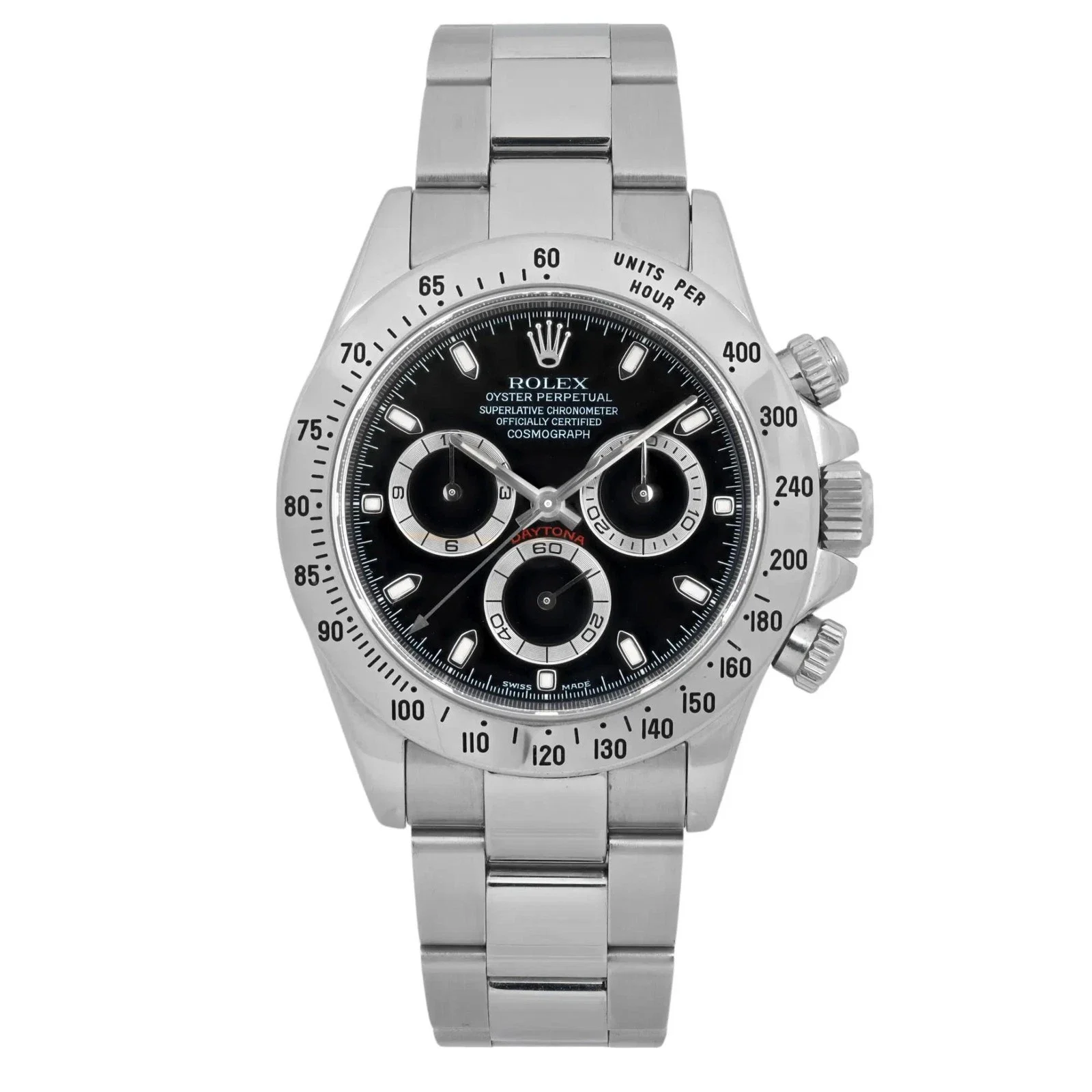 2002 Rolex Daytona Steel / Black 116520-0015