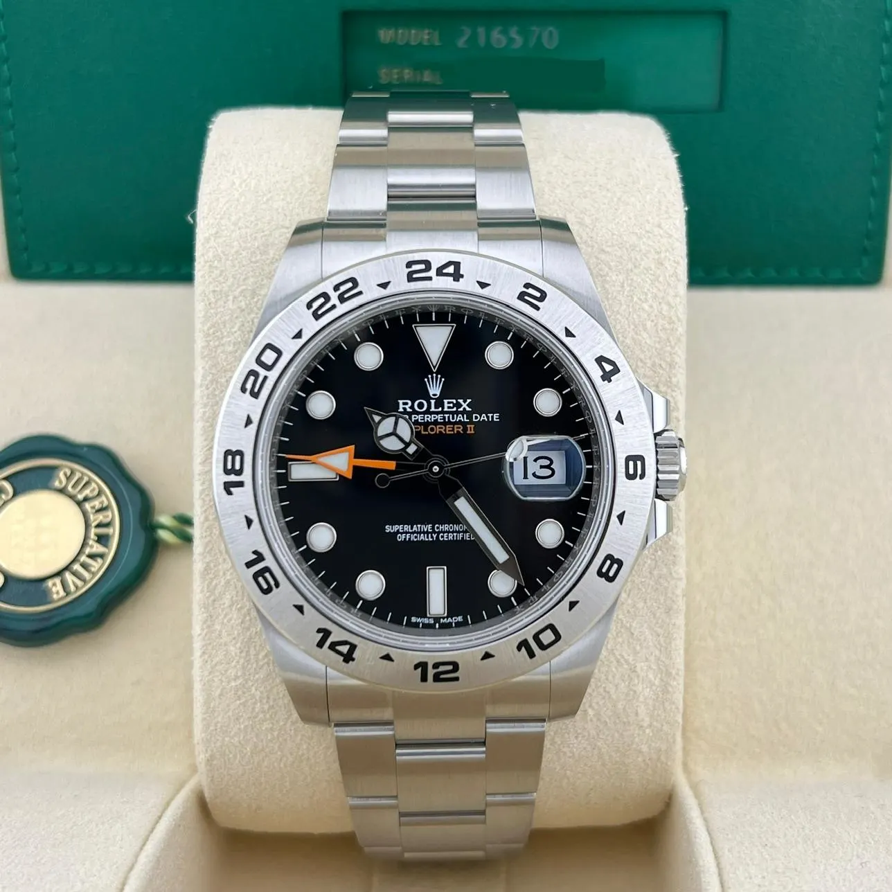 Rolex explorer ii black clearance bezel