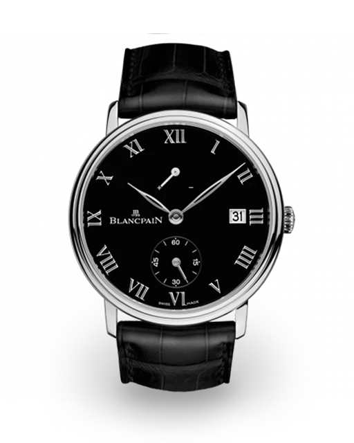 Blancpain Villeret 8 Jours Manuelle Platinum / Black Enamel 6614-3437-55B  Model Image