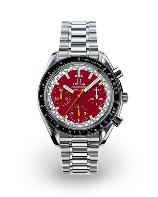 Omega speedmaster schumacher red best sale