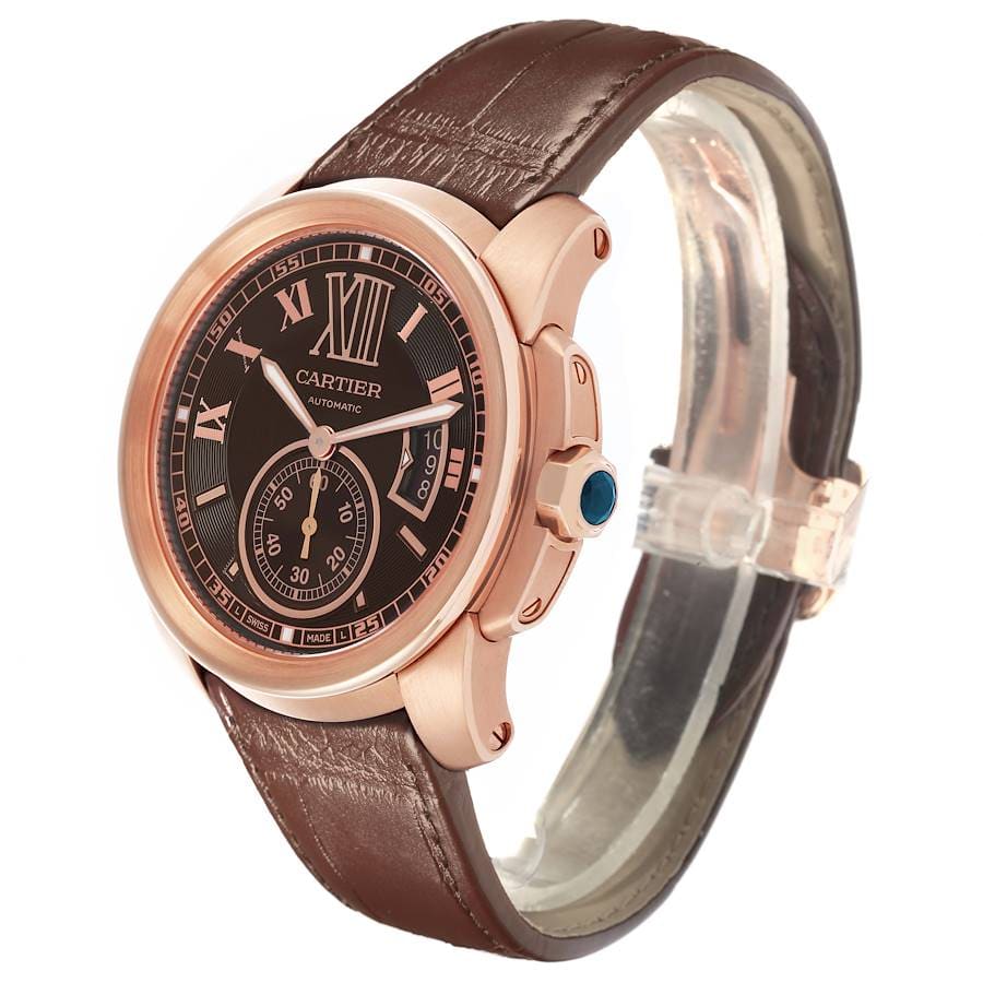 Cartier Calibre de Cartier 42 Rose Gold / Chocolate / Roman