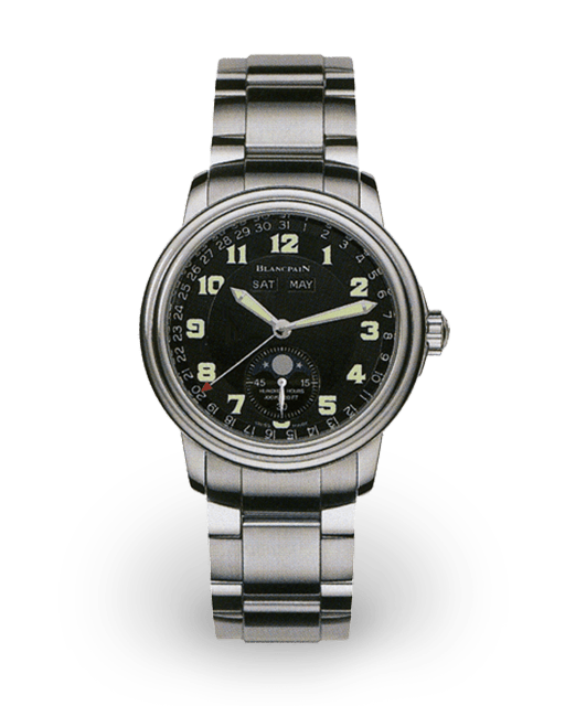 Blancpain Leman Moon-Phase Complete Calendar / Black / Bracelet