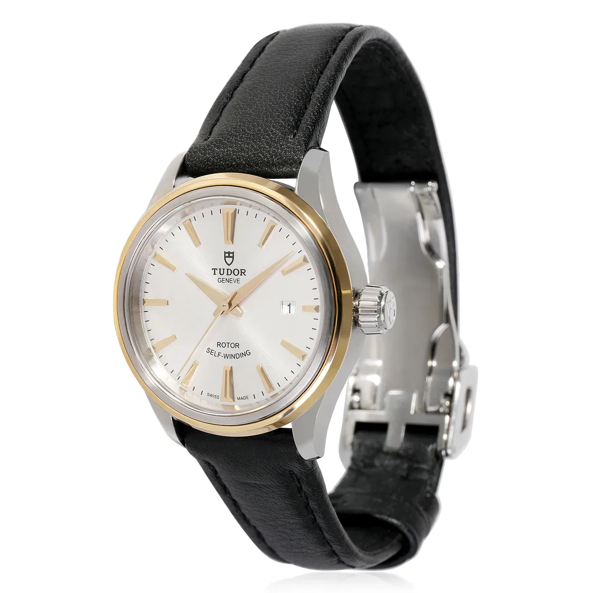 Tudor Style 28 Two-Tone / Smooth / Silvered / Strap M12103-0008 Listing Image 1
