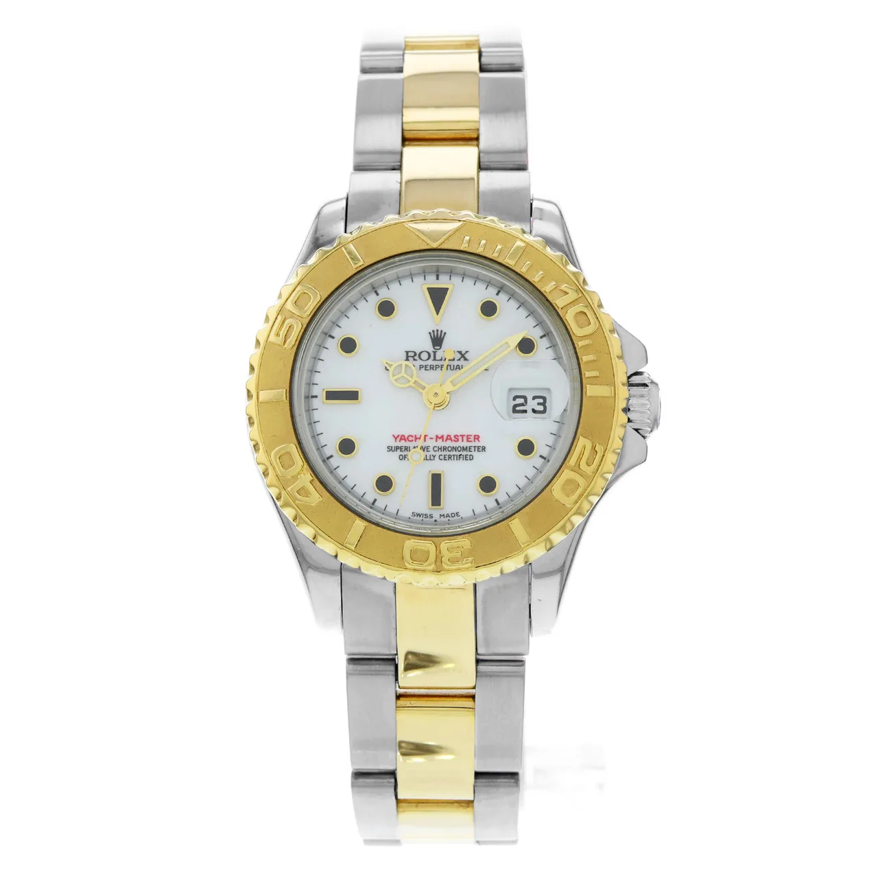 2000 Rolex Yacht-Master 29 Two-Tone / White  169623 Listing Image 1
