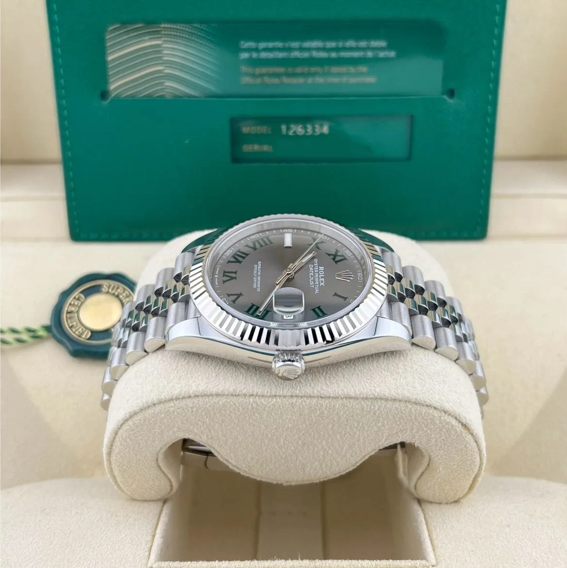 2024 Rolex Datejust 41 "Wimbledon" / Fluted / Jubilee 126334-0022 Listing Image 4