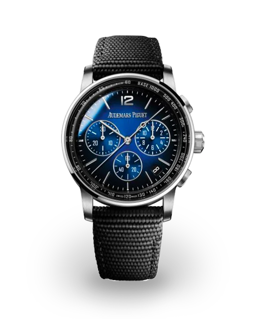 Audemars Piguet  CODE 11.59 Chronograph White Gold / Smoked Blue / Rubber 26393BC.OO.A002KB.01 Model Image