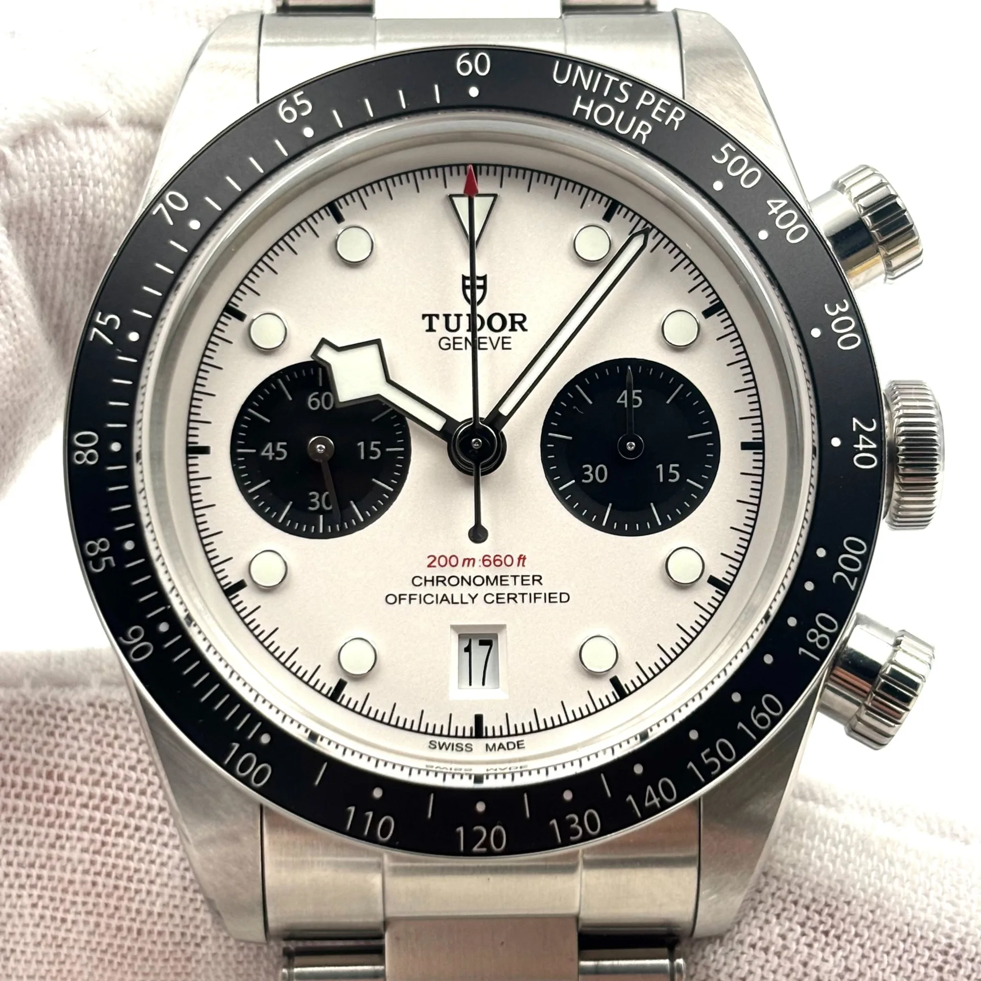 2023 Tudor Black Bay Chrono / White / Bracelet M79360N-0002