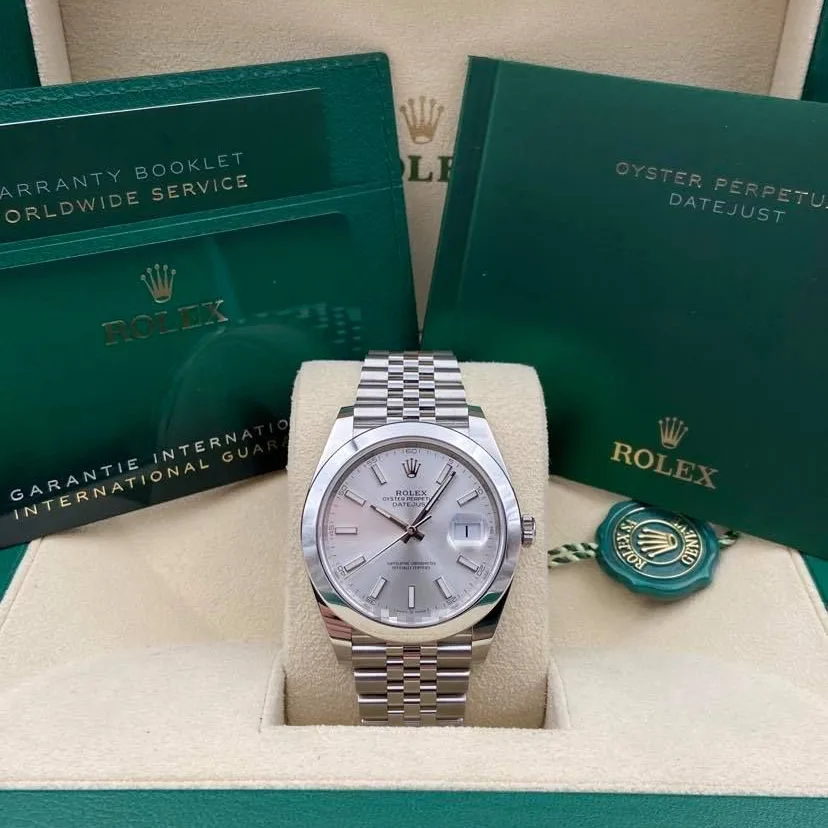 2022 Rolex Datejust 41 Smooth / Silver / Jubilee 126300-0004 Listing Image 5