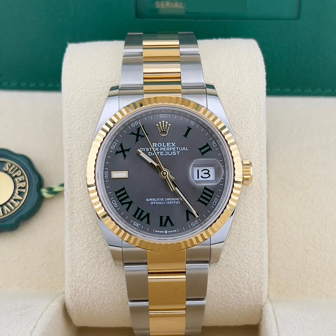 2023 Rolex Datejust 36 Two-Tone "Wimbledon" / Fluted / Oyster 126233-0036 Listing Image 1