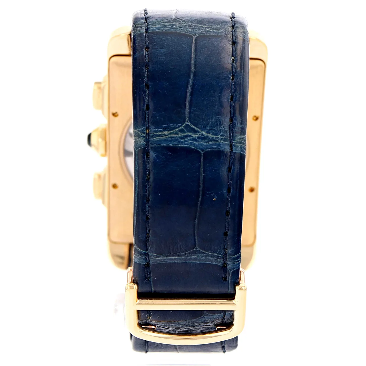 Cartier Tank Américaine XL Yellow Gold / Silvered / Roman / Strap W2609256  Listing Image 7