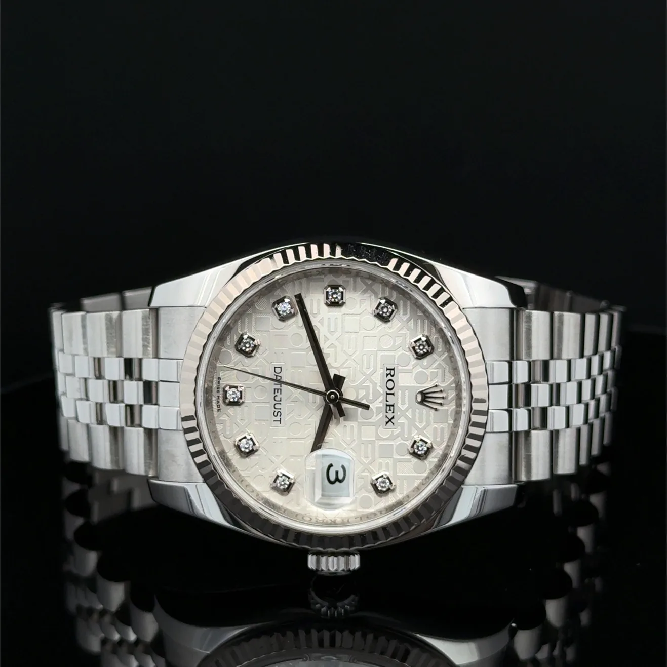2008 Rolex Datejust 36 Fluted / Jubilee-Motif / Diamond-Set / Jubilee 116234-0087