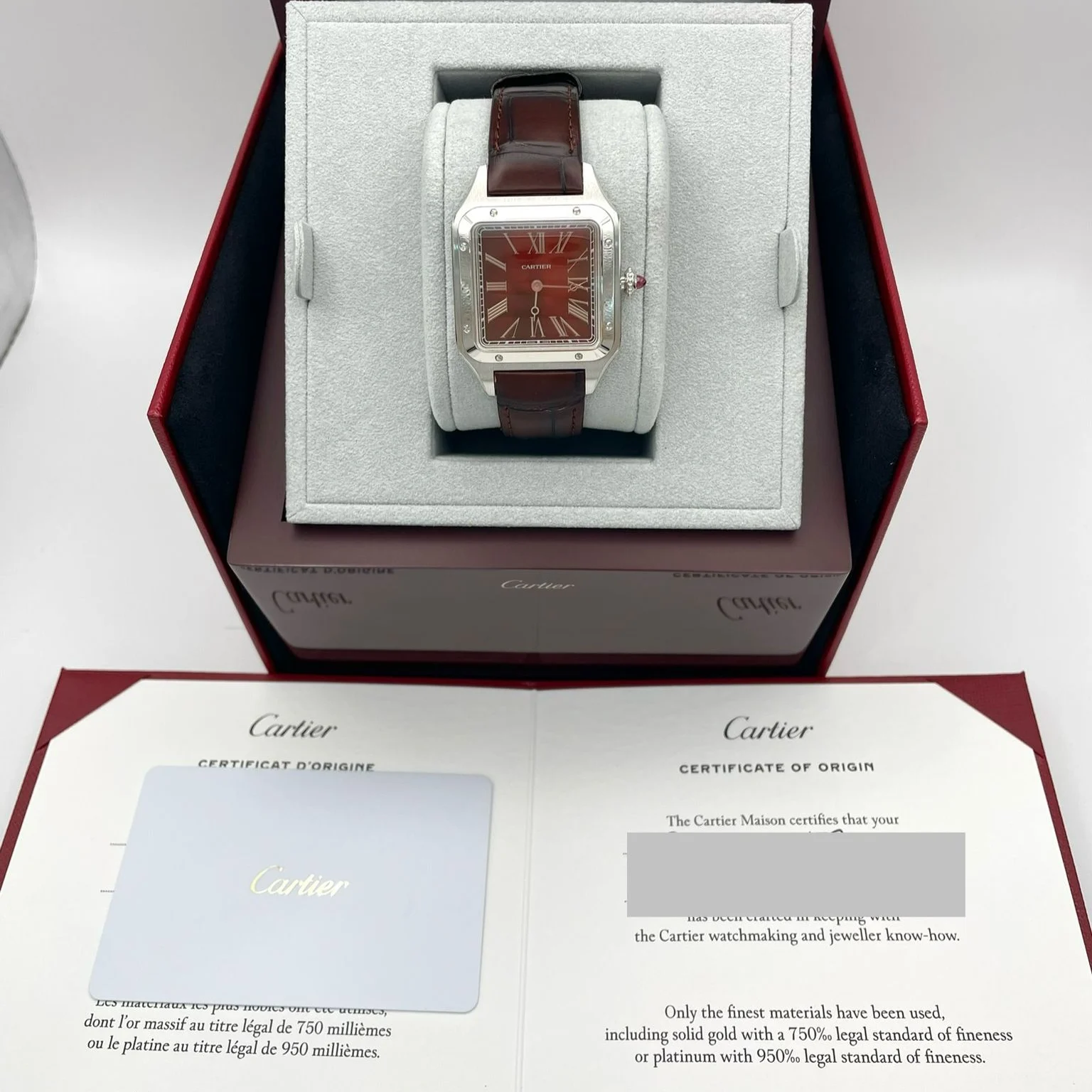 Auction: 2024 Cartier Santos Dumont Rewind Platinum