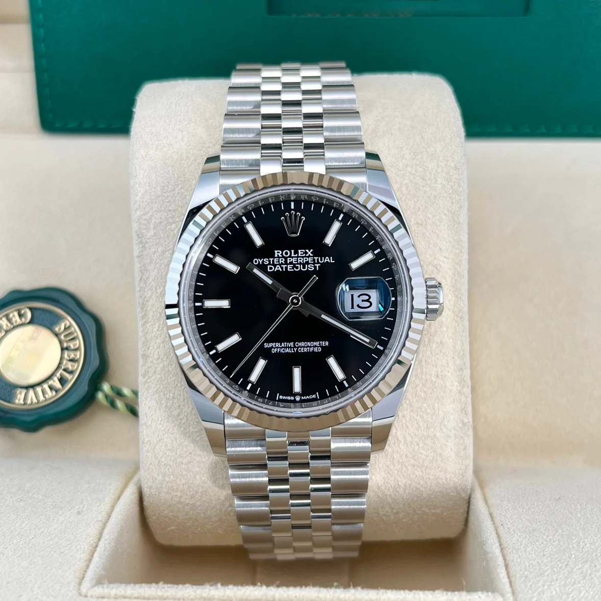 2024 Rolex Datejust 36 Fluted / Black / Jubilee 126234-0015 Listing Image