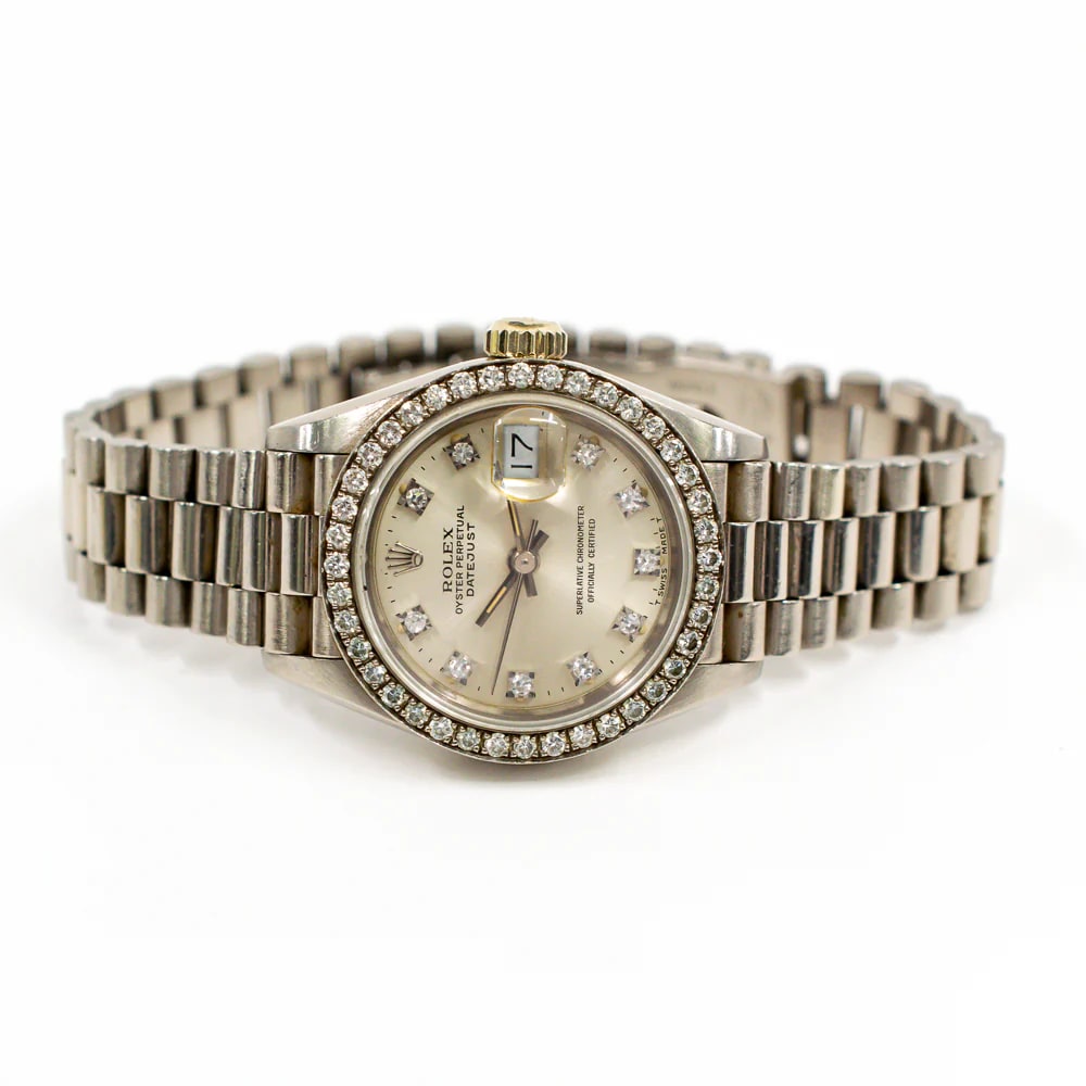 Auction: 1992 Rolex Lady-Datejust 26 Diamond-Set / Silver