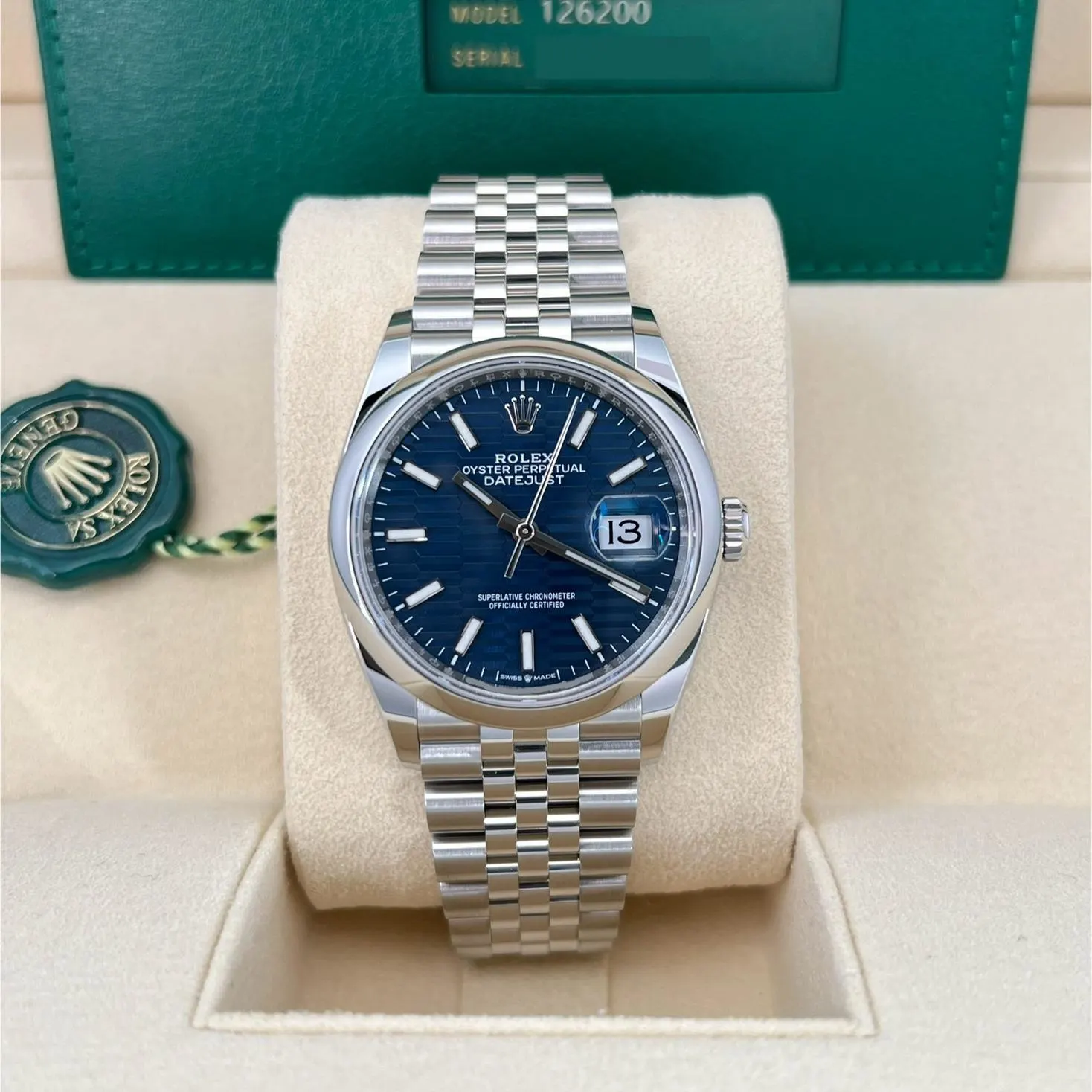 2022 Rolex Datejust 36 Smooth / Fluted-Motif / Jubilee 126200-0021 Listing Image 1