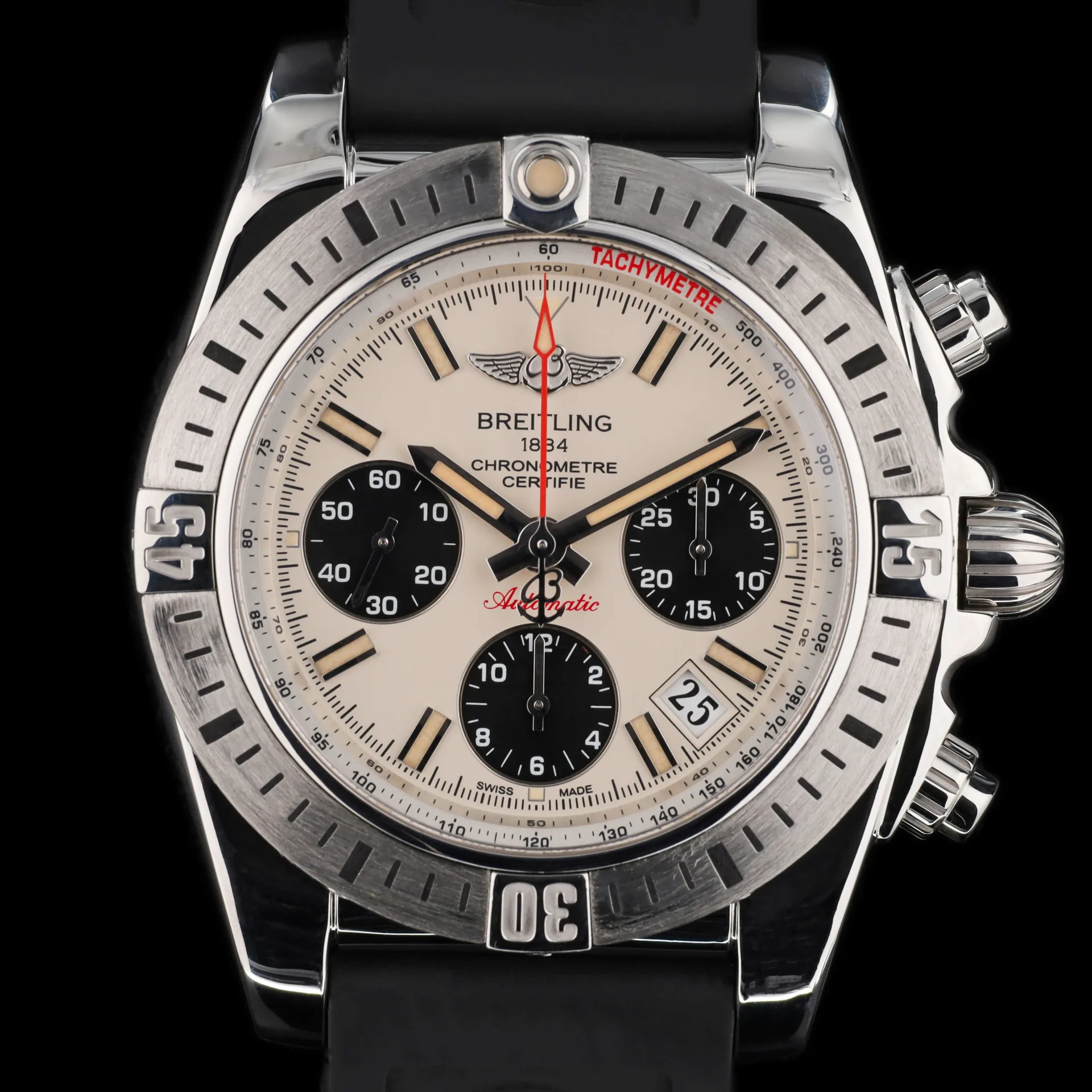 2016 Breitling Chronomat Airborne Special Edition Chronograph 41 Steel / Silvered/Black / Strap AB01442J/G787-102W