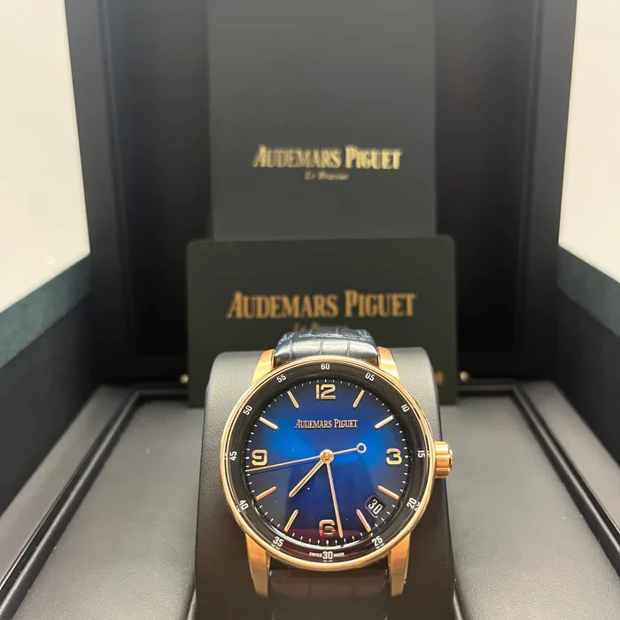 Audemars Piguet CODE 11.59 Rose Gold / Smoked Blue / Alligator 15210OR.OO.A028CR.01 Listing Image