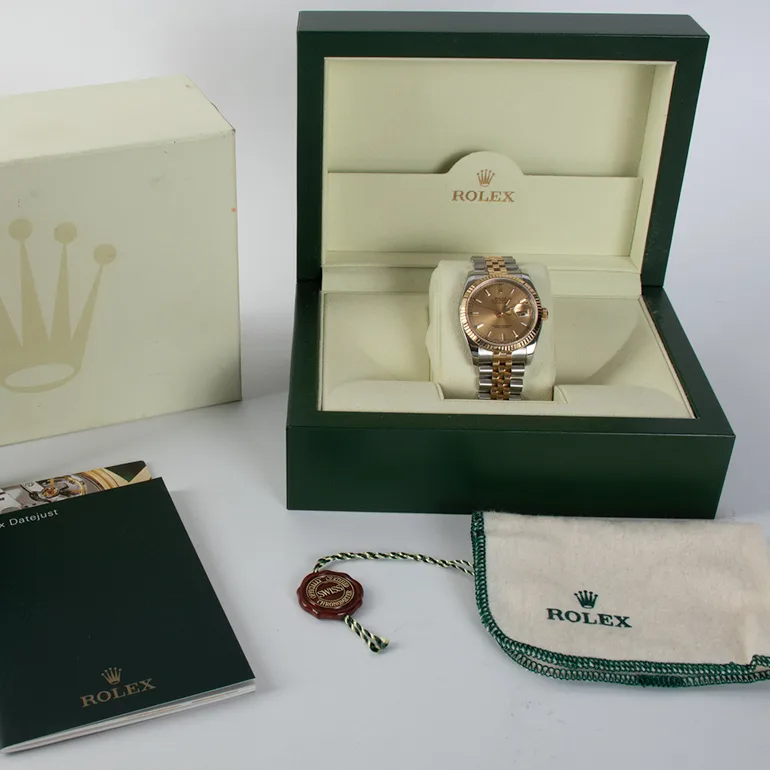 2006 Rolex Datejust 36 Two-Tone / Fluted / Champagne / Jubilee 116233-0151 Listing Image 6