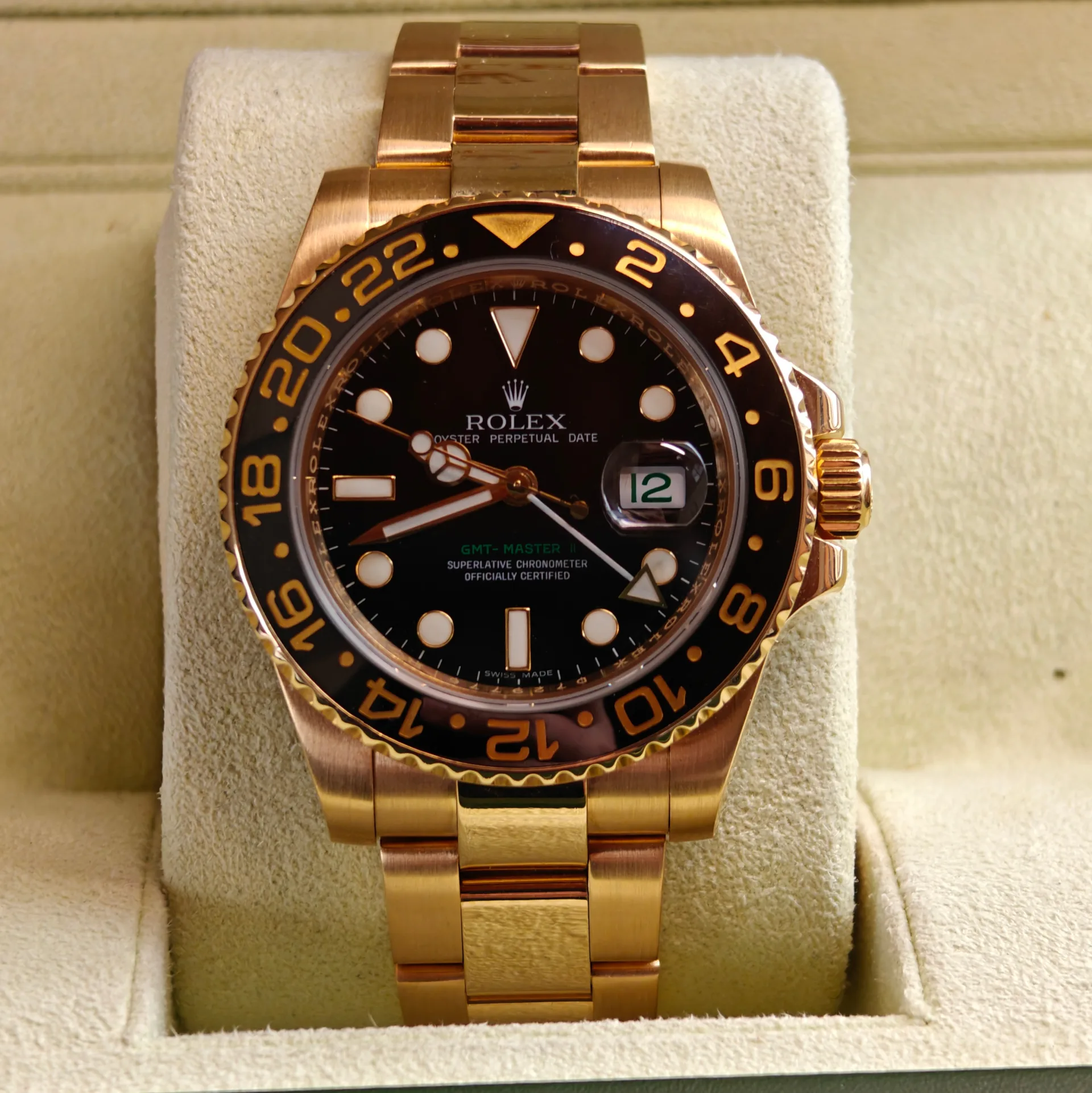 2010 Rolex GMT-Master II Yellow Gold / Black 116718LN-0001