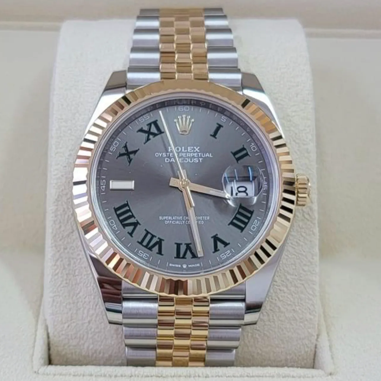2023 Rolex Datejust 41 Two-Tone "Wimbledon" / Fluted / Jubilee 126333-0020 Listing Image 1