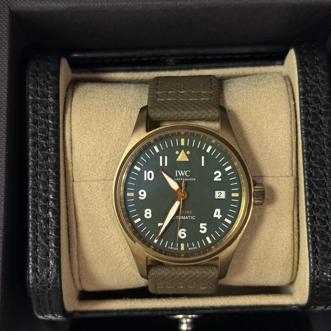 2020 IWC Pilot's Watch Automatic Spitfire Bronze / Green IW3268-02