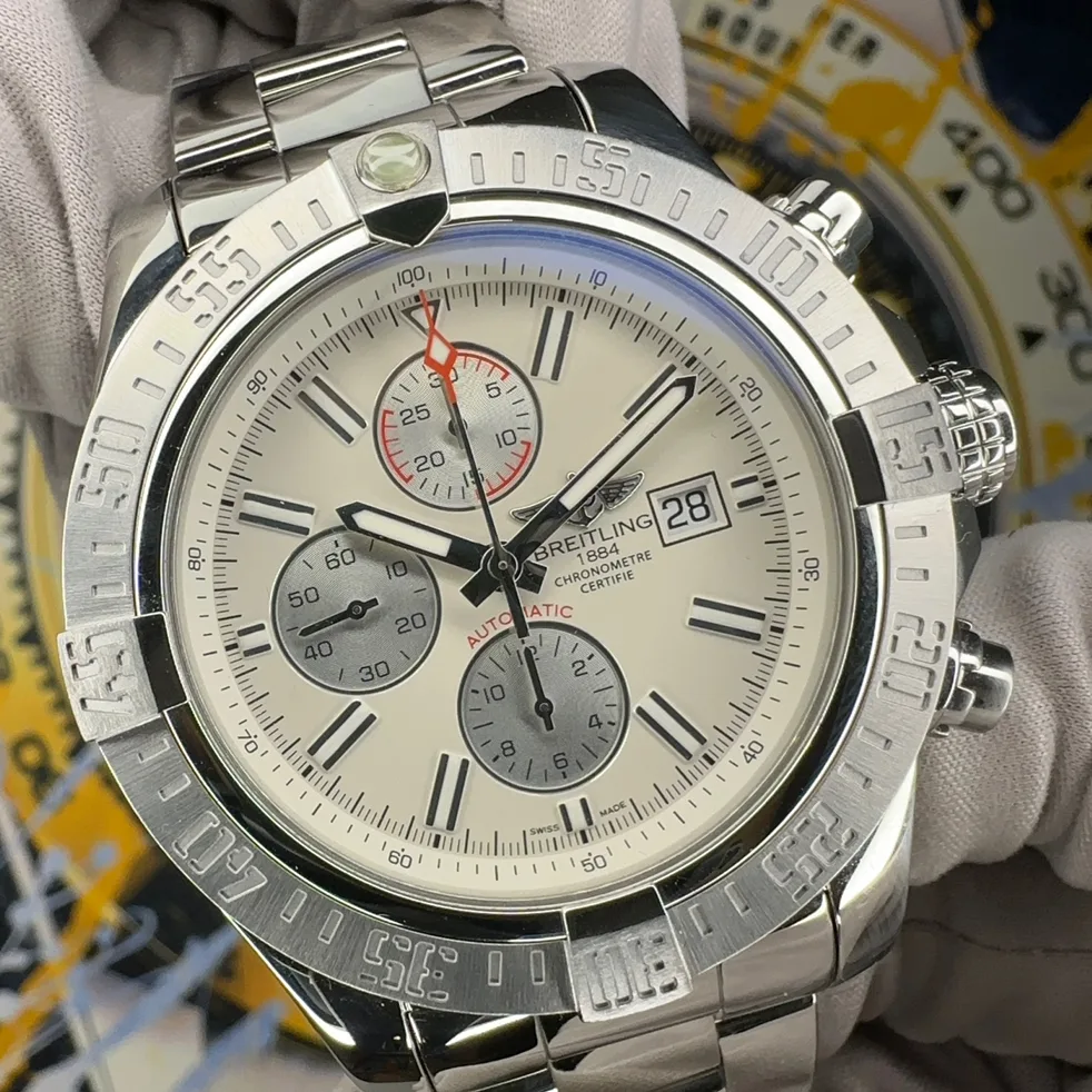 Breitling Super Avenger II 48 Steel / White / Bracelet A1337111/G779-168A