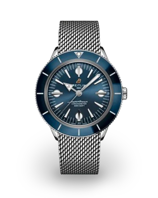 Breitling Superocean Heritage '57 Stainless Steel / Blue / Mesh A10370161C1A1  Model Image
