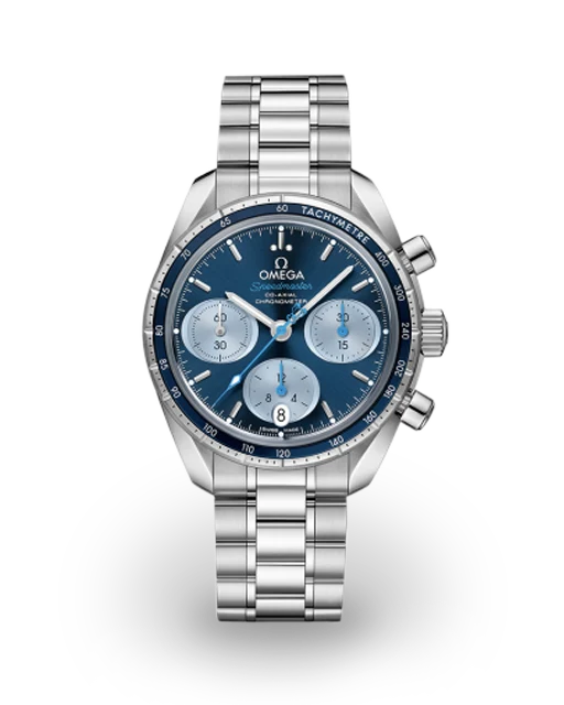 Omega Speedmaster Co-Axial 38 Stainless Steel / Blue / Bracelet / Orbis 324.30.38.50.03.002  Model Image