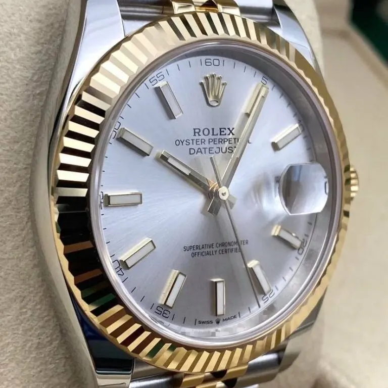 2022 Rolex Datejust 41 Two-Tone / Fluted / Silver / Jubilee 126333-0002 Listing Image 3