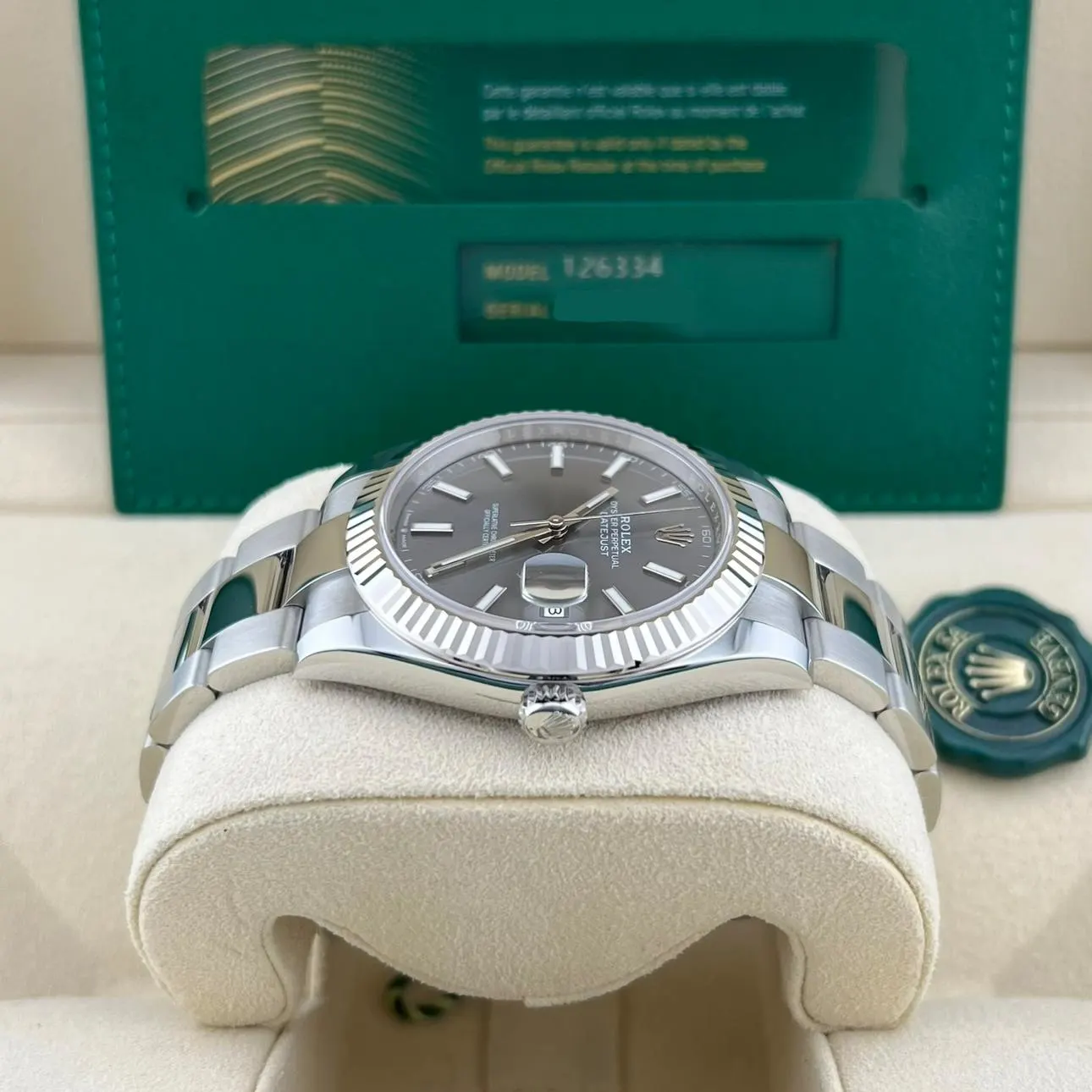 2020 Rolex Datejust 41 Steel / Fluted / Slate / Oyster 126334-0013 Listing Image 3