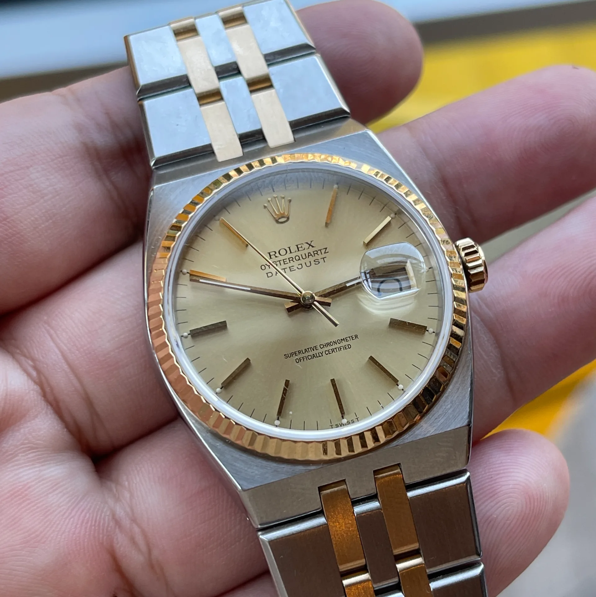 1987 Rolex Datejust Oysterquartz Two-Tone / Fluted / Champagne 17013 Listing Image