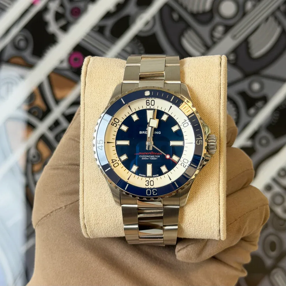 2025 Breitling Superocean 42 Steel / Blue / Bracelet A17375E71C1A1