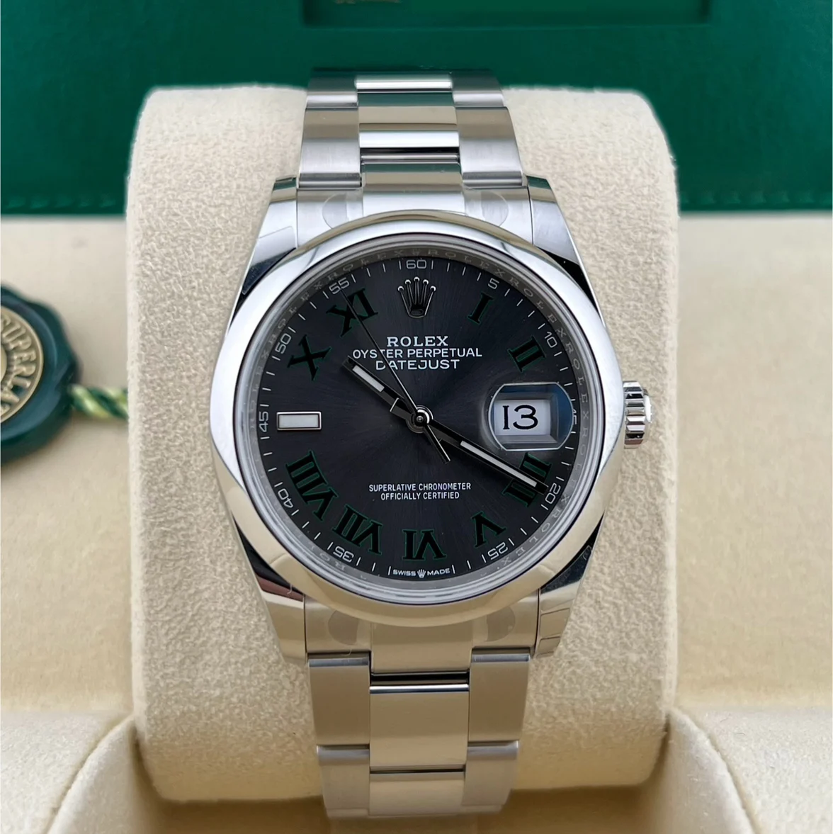 2025 Rolex Datejust 36 "Wimbledon" / Smooth / Oyster 126200-0018 Listing Image