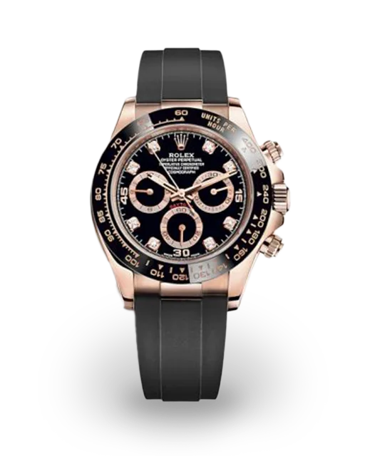 Rolex Daytona Rose Gold / Ceramic / Black / Diamond-Set / Oysterflex 116515LN-0057  Model Image