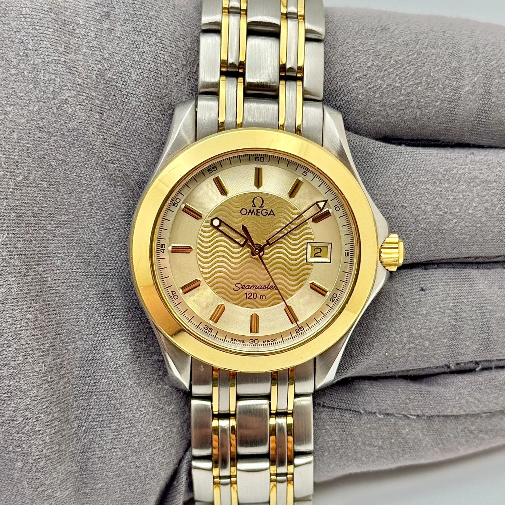 Omega Seamaster 120M Automatic 36.25 Two-Tone / Champagne / Bracelet 2301.11.00